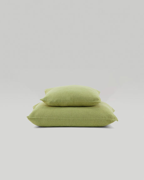 Housse de coussin en lin brut français